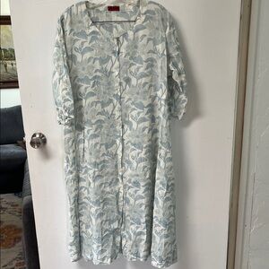 Floral Blue and White Women's Dress